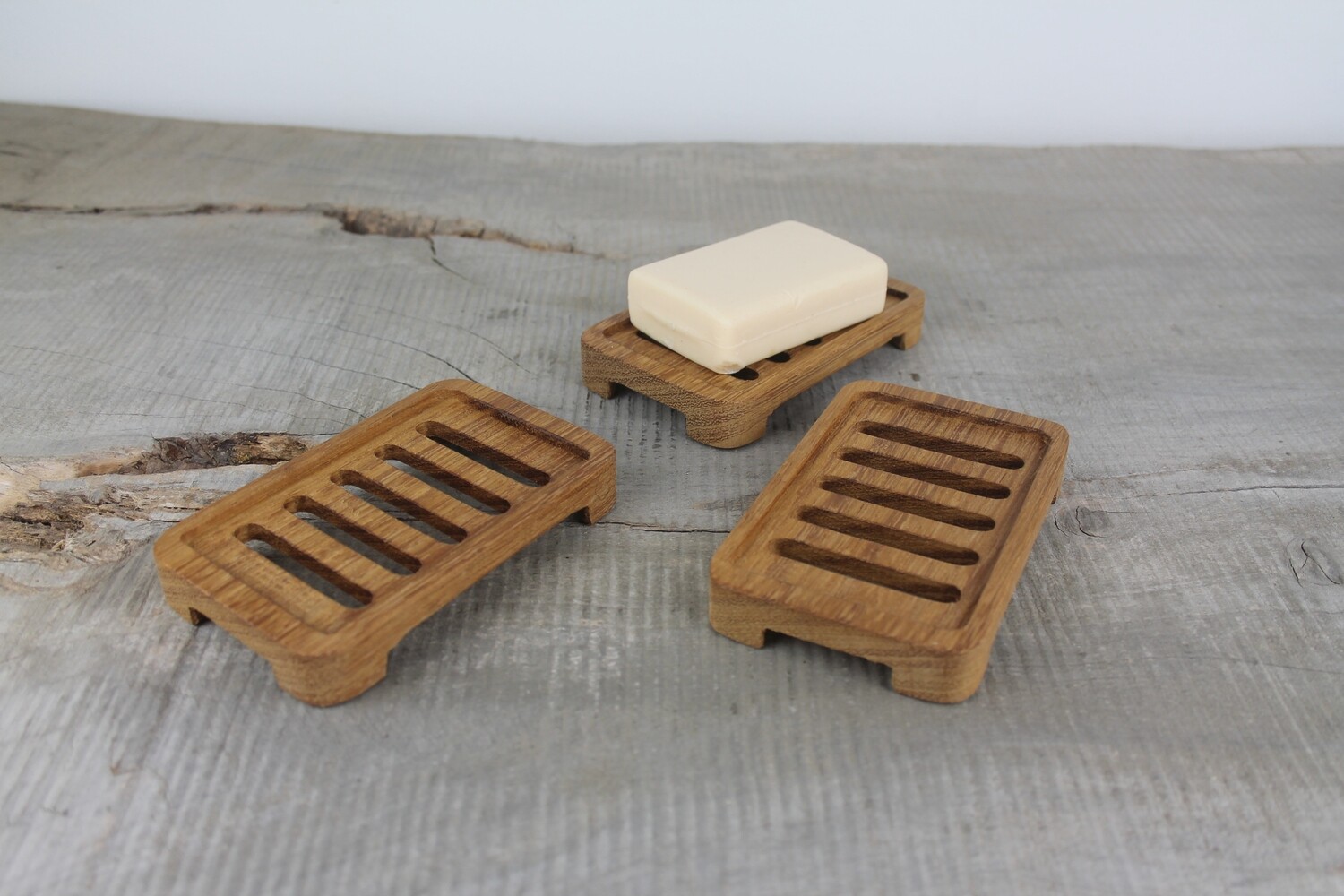 Draining Wooden Teak Soap Dish, Plastic Free