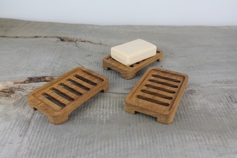 Draining Wooden Teak Soap Dish, Plastic Free