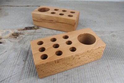 Personalised Beech Wood Desk Organiser – Handmade Pen &amp; Pencil Holder with Engraving