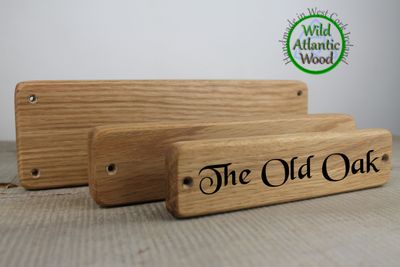 Personalized Oak Wood Sign Can Be Engraved With Your Own Message, Handmade Customized Wooden Signs