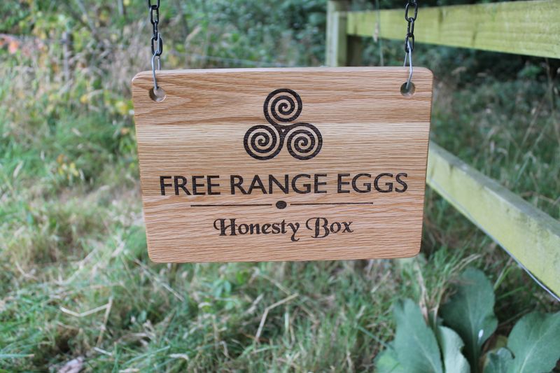 Double-Sided Personalised Oak Wood Sign – Handmade in Ireland