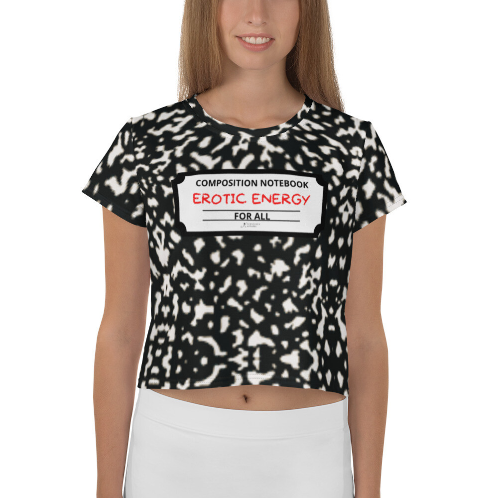 Take Notes Baby Crop Tee - Exotic Energy