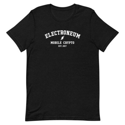 College Style - Electroneum T-Shirt (White Wordmark)
