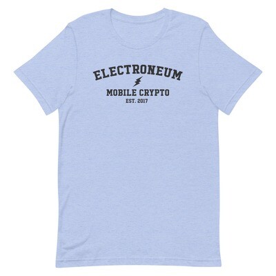 College Style - Electroneum T-Shirt (Black Wordmark)