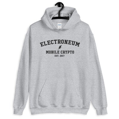 Electroneum College Style Hoodie (Unisex) - White Wordmark