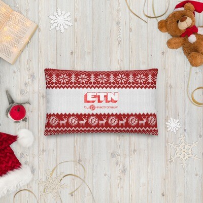 Electroneum Red Christmas Premium Pillow Electroneum Red Christmas Premium Pillow