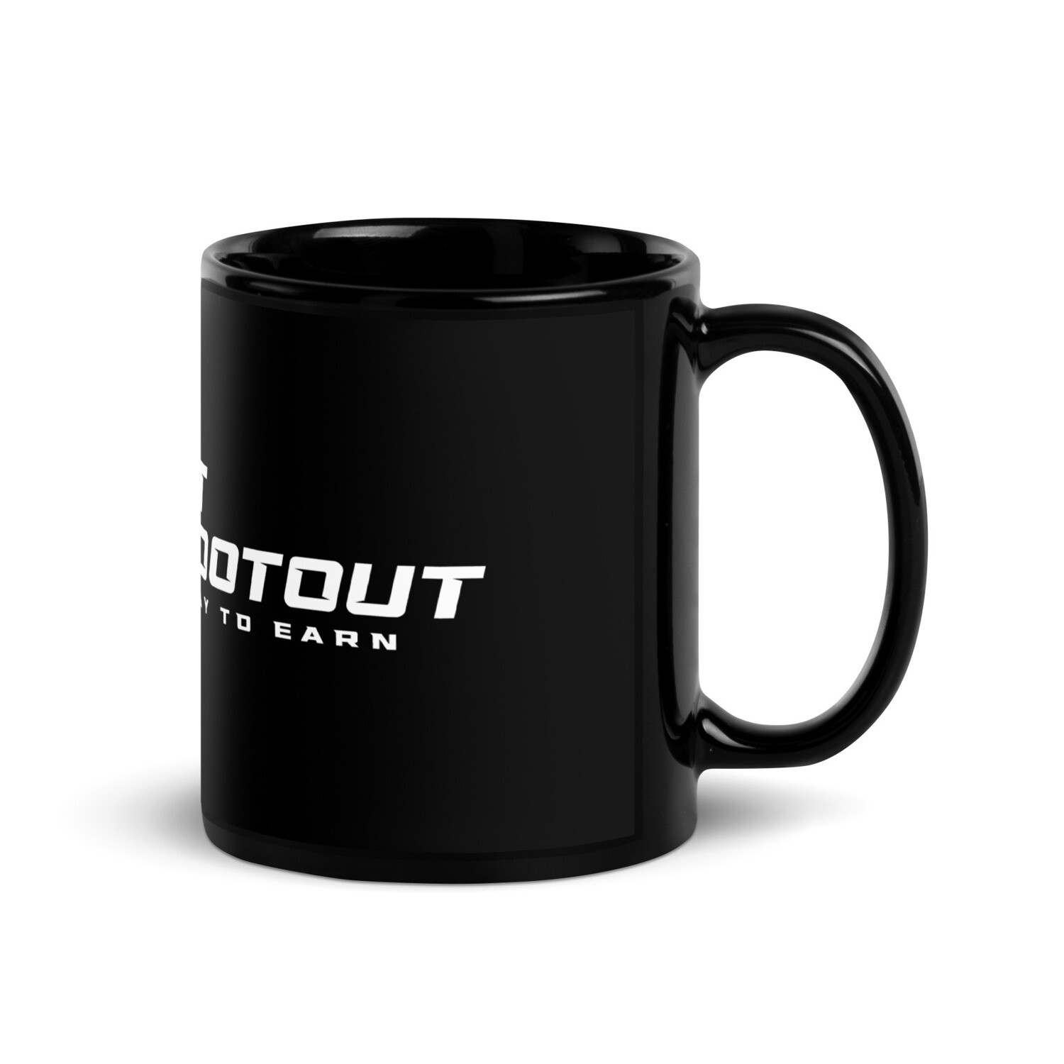 NFT Shootot Wordmark Black Glossy Mug