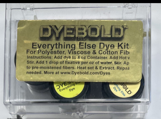 Mini Everything Else Dye Kit 1/4oz (Blue, Red, Yellow & Black) for Polyester/Acrylic/Viscose/Cotton