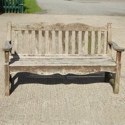 Lot 22,   A hardwood garden bench, 160cm 30/50