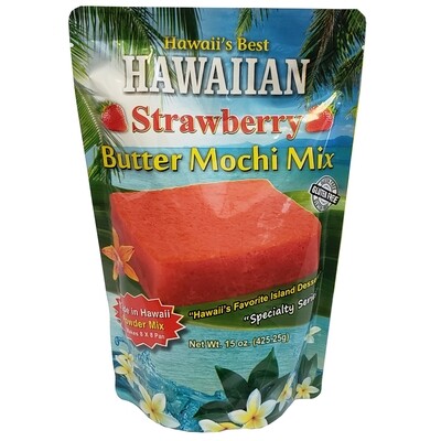 Hawaii's Best Hawaiian Strawberry Butter Mochi Mix 15 oz