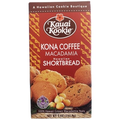 Kauai Kookie Kona Coffee Macadamia Cookies 4.5 oz