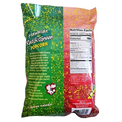 Hawaiian Hurricane Company Hawaiian Hurricane Red and Green Popcorn 6 oz