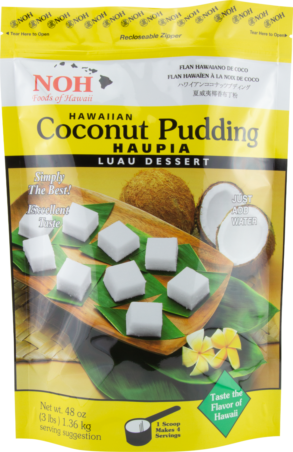 NOH Coconut Pudding Haupia 3 Lb Bulk