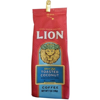 Lion Toasted Coconut Ground Coffee 7 oz