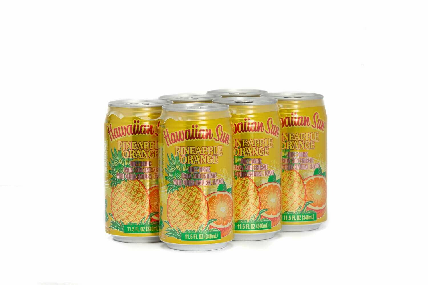 Hawaiian Sun Drink - Pineapple Orange 11.5 oz (Pack of 6)  **Limit 8 - 6/pks total per Limit 2 total cases per purchase transaction**