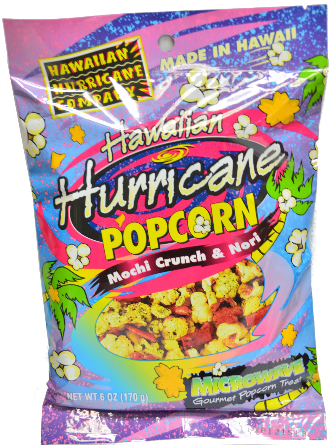 Hawaiian Hurricane Company Hawaiian Hurricane Microwave Popcorn Mochi Crunch &amp; Nori Individual Pkg 6 oz