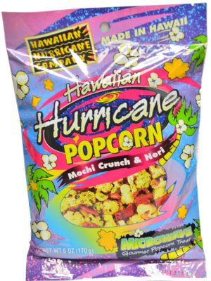 Hawaiian Hurricane Company Hawaiian Hurricane Microwave Popcorn Mochi Crunch &amp; Nori Individual Pkg 6 oz
