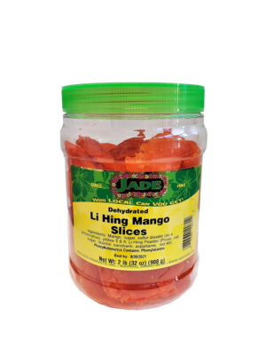 Jade Dehydrated Li Hing Mango Slices 2lb Jar (NOT FOR SALE TO CALIFORNIA)