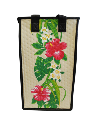 Tropical Paper Garden - Double Wine Bag- UNFORGETTABLE CREAM
