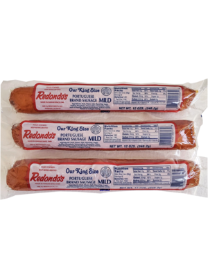 Redondo's Our King Size Portuguese Sausage Mild 12 oz  (SOLD INDIVIDUALLY)