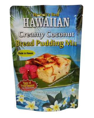 Hawaii&#39;s Best Hawaiian Creamy Coconut Bread Pudding Mix 8oz