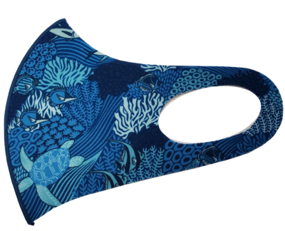 Adults Polyester/Spandex Washable Mask -  Sea Salt Blue
