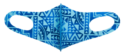 Adults Polyester/Spandex Washable Mask -  Juice Box Blue