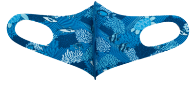 Adults Polyester/Spandex Washable Mask -  Sea Salt Blue