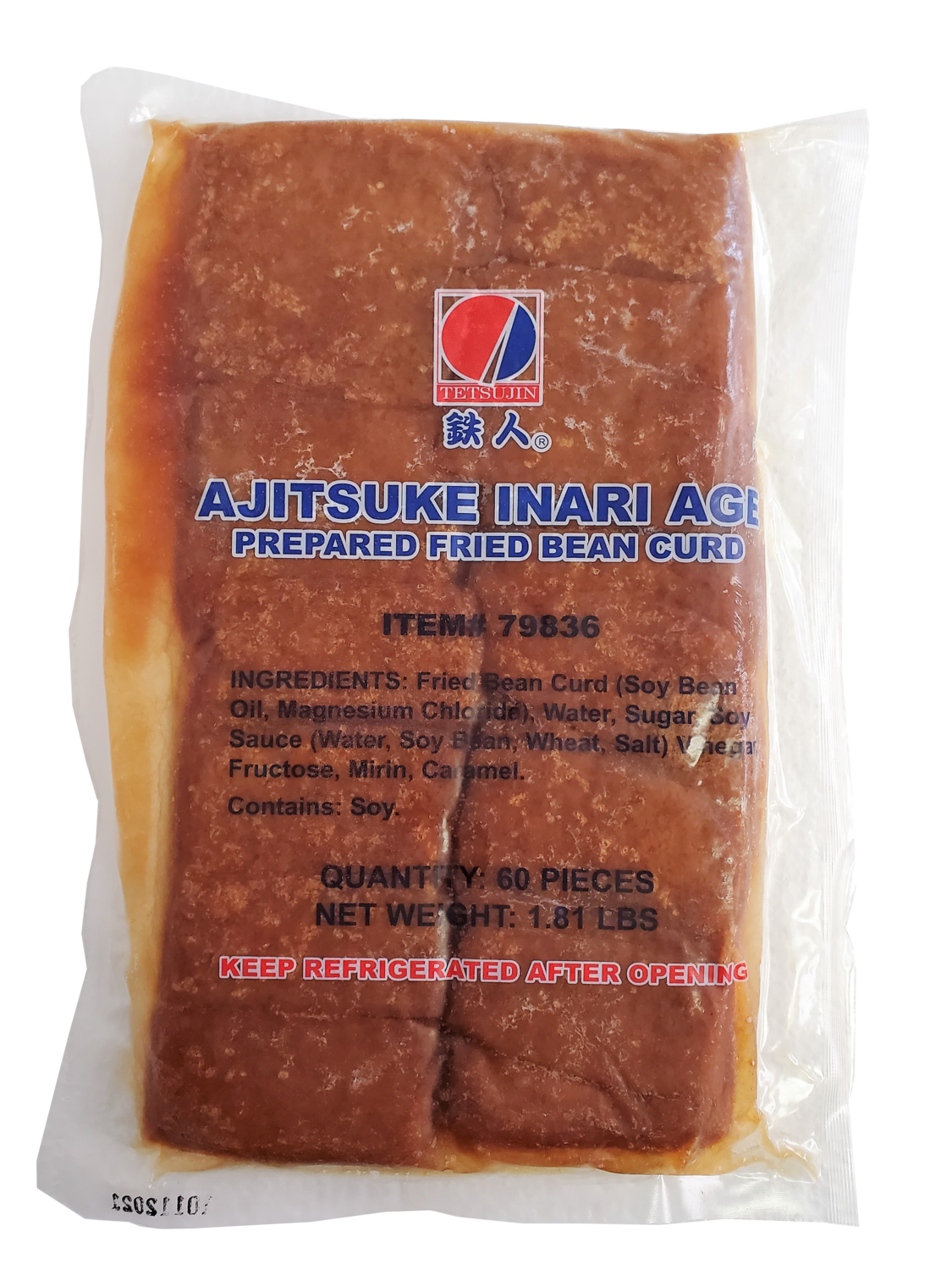 Ajitsuke Inari Seasoned Fried Bean Curd 60 ct 1.81lb