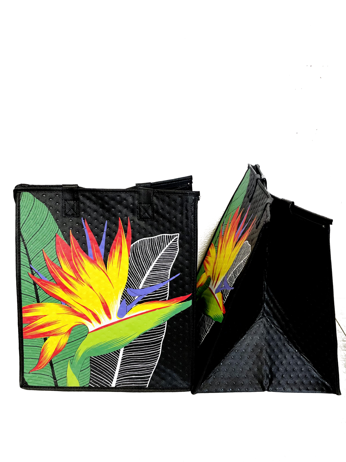 Tropical Paper Garden Insulated Large Bag MAUNA LOA BLACK