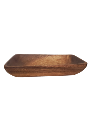 Wooden Rectangle Bowl 2" x 10" x 6"