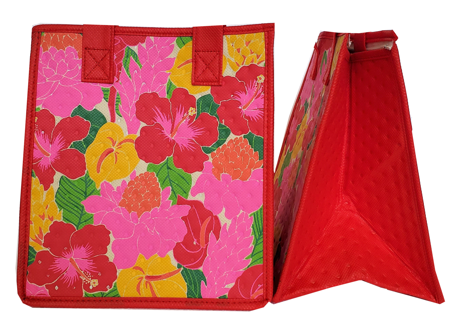 Tropical Paper Garden - Insulated Small Bag - HYGGE RED