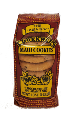 CookKwees Maui Cookies Chocolate Chip Macadamia Nut 6oz.
