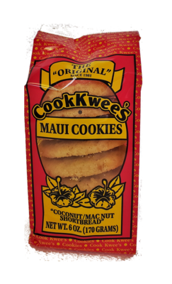 CookKwees Maui Cookies Coconut Macadamia Nut 6oz. CookKwees Maui Cookies Coconut Macadamia Nut 6oz.