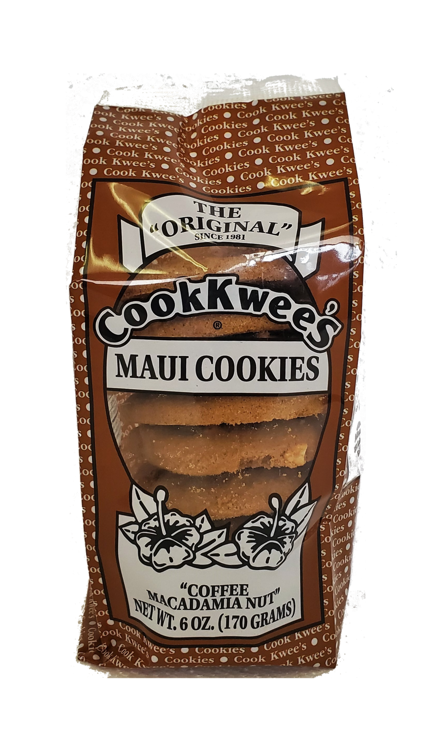 CookKwees Maui Cookies Coffee Macadamia Nut 6oz. CookKwees Maui Cookies Coffee Macadamia Nut 6oz.