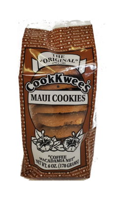 CookKwees Maui Cookies Coffee Macadamia Nut 6oz. CookKwees Maui Cookies Coffee Macadamia Nut 6oz.