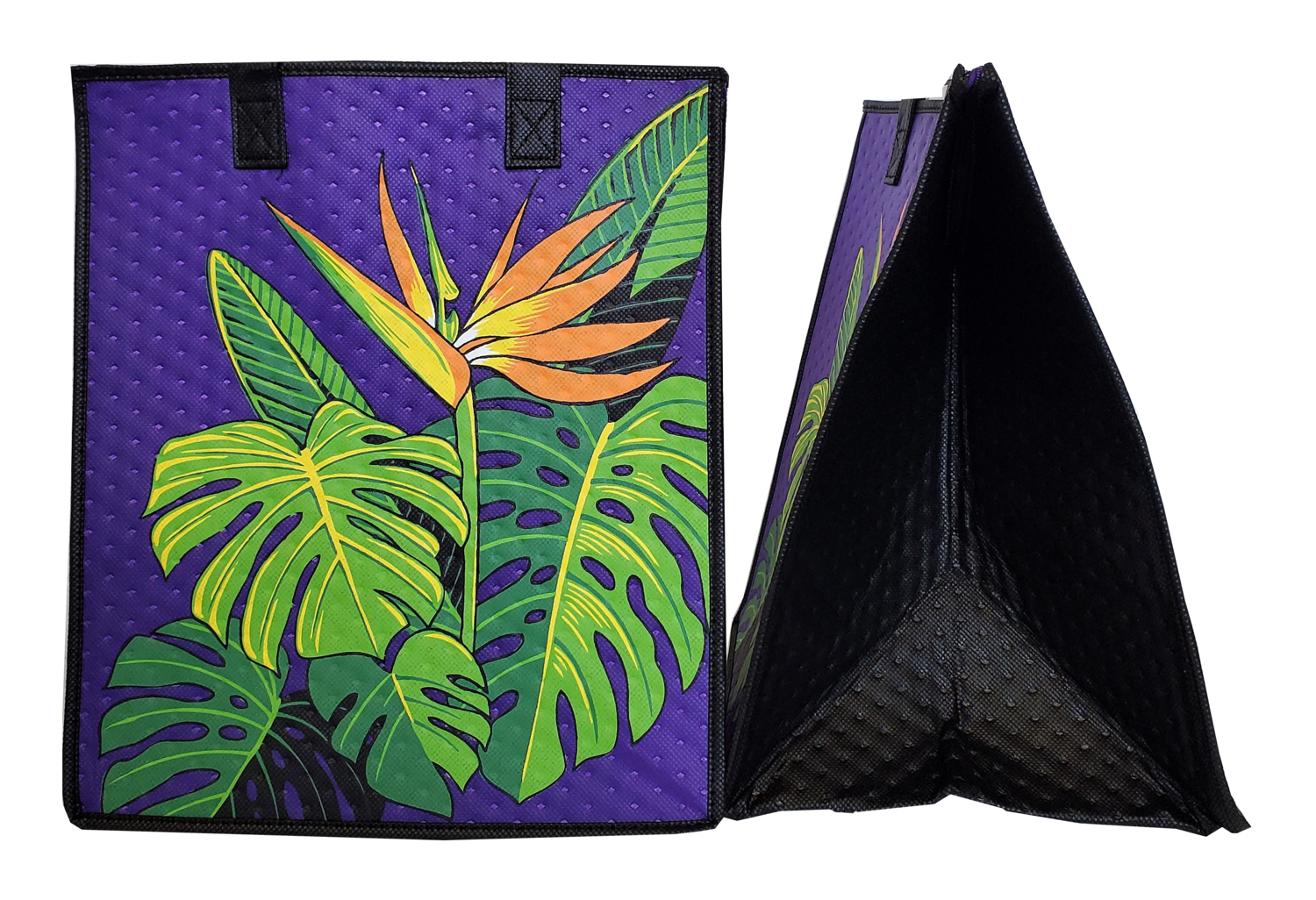Tropical Paper Garden - Insulated Large Bag - TROPIC GARDEN PURPLE