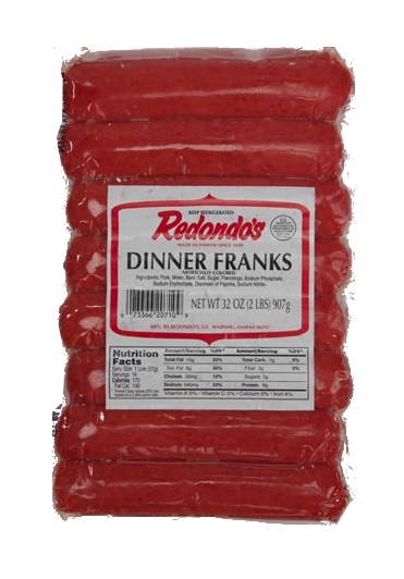 Redondo&#39;s Dinner Franks 32 oz