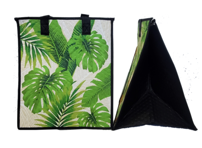 Tropical Paper Garden - Insulated Large Bag - WOODBLOCK CREAM