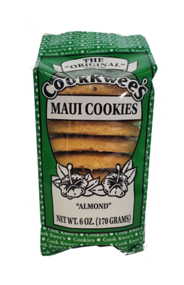 CookKwees Maui Cookies Almond 6oz. CookKwees Maui Cookies Almond 6oz.