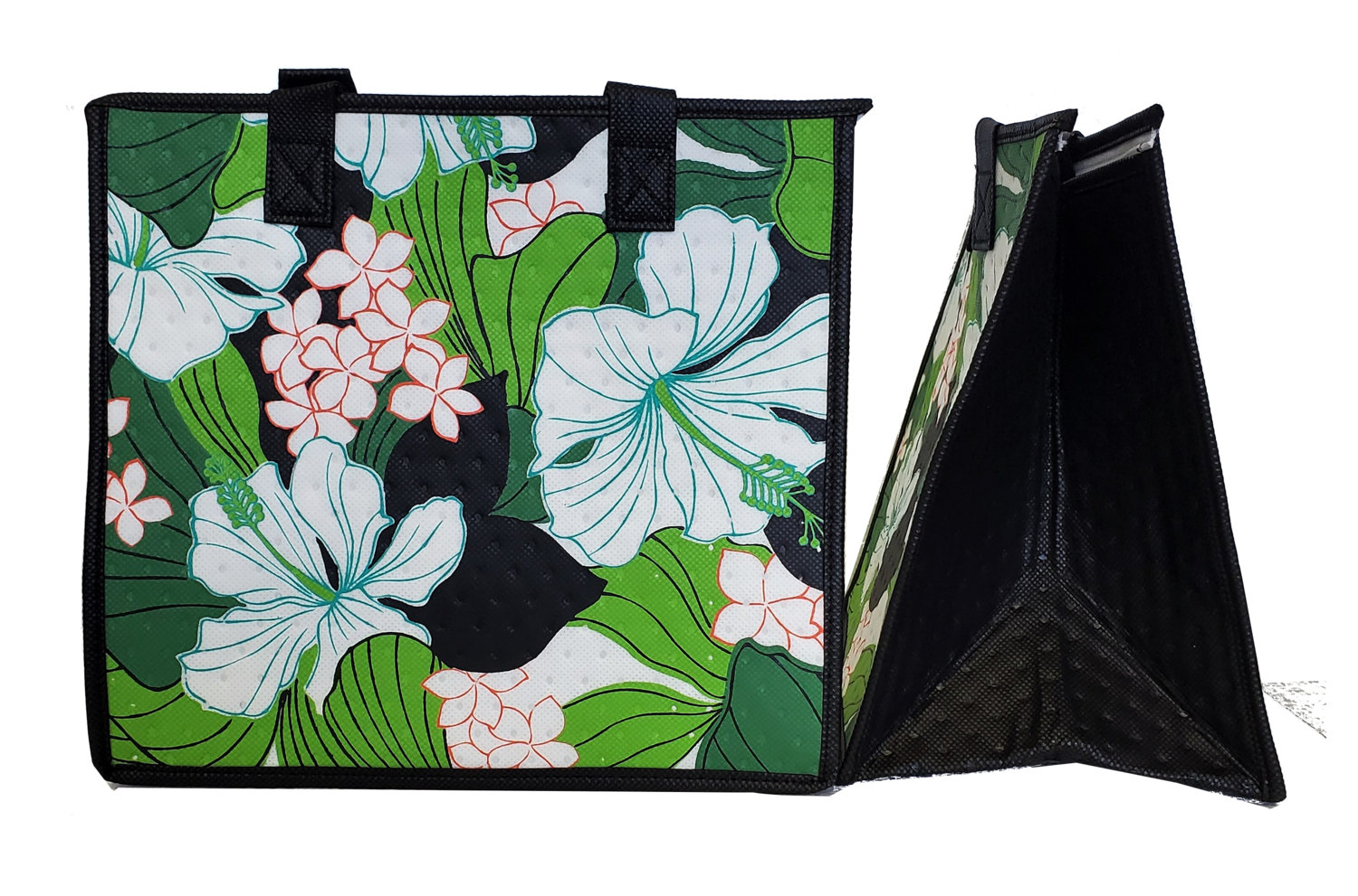 Tropical Paper Garden - Insulated Medium Tote Bag - HAU GREEN TOTE