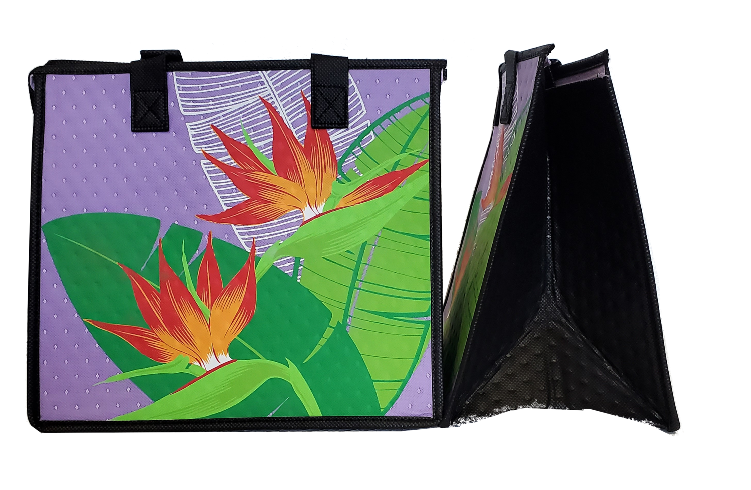Tropical Paper Garden - Insulated Medium Tote Bag - DIAMOND HEAD LAV TOTE