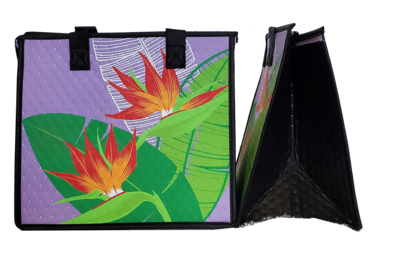 Tropical Paper Garden - Insulated Medium Tote Bag - DIAMOND HEAD LAV TOTE