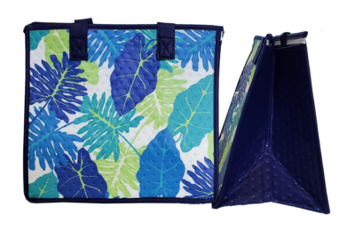 Tropical Paper Garden - Insulated Medium Tote Bag - DAWN BLUE TOTE