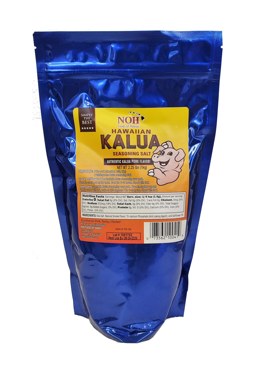 NOH Hawaiian Kalua Seasoning Salt 2.25 LB