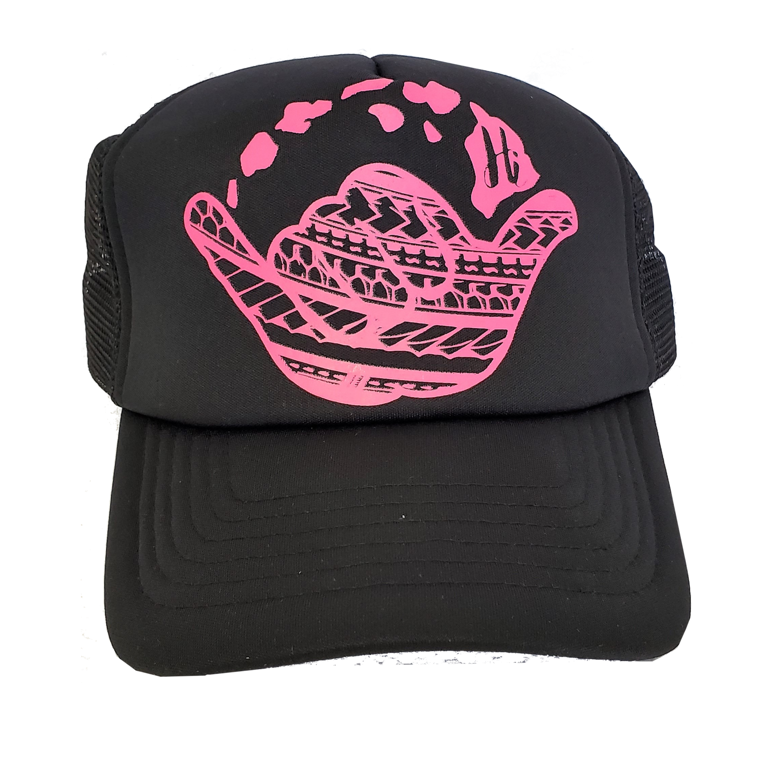 Hawaiian Headwear Tribal Shaka & Hawaiian Islands Foam Trucker Hat - Pink