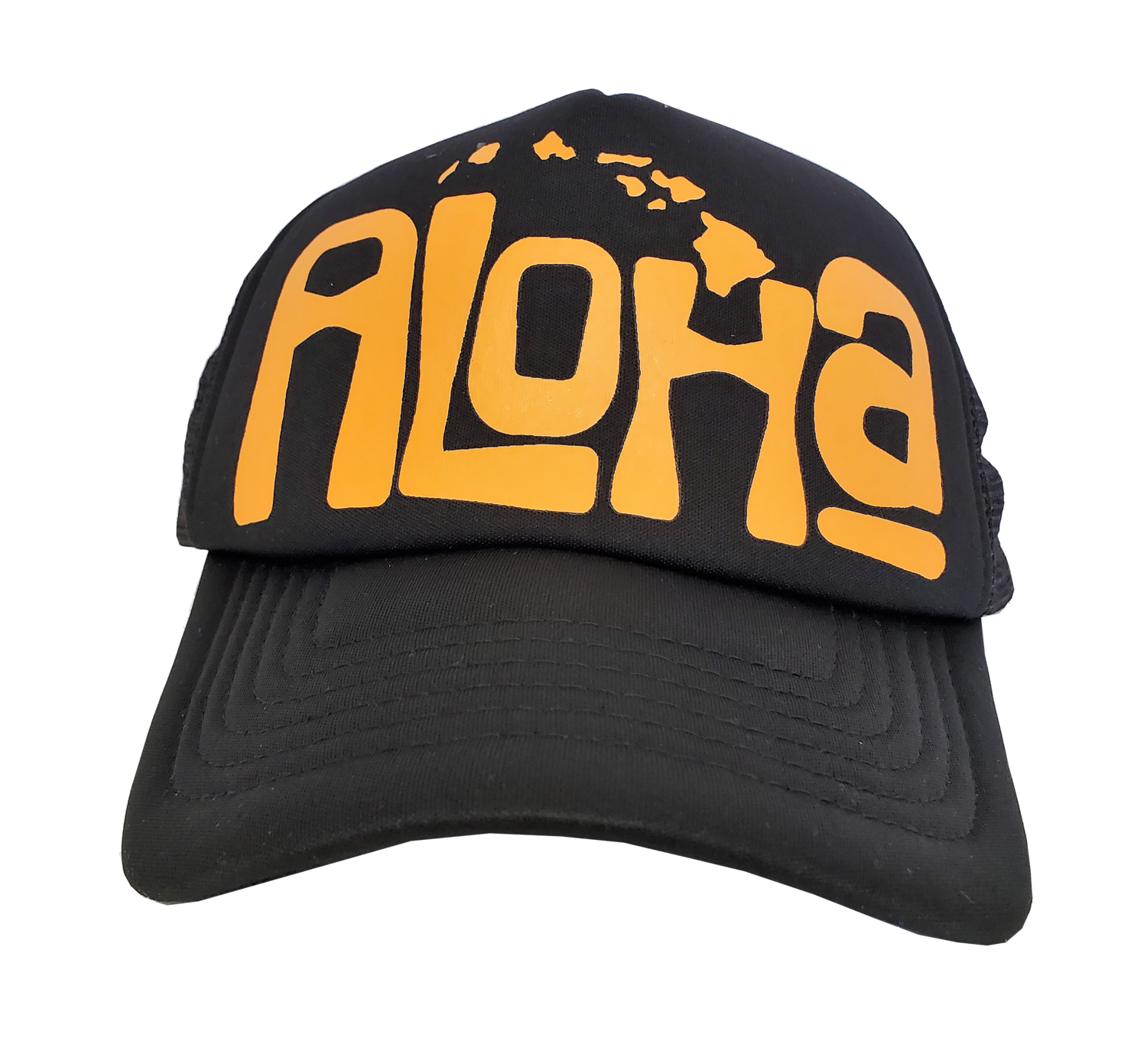 Hawaiian Headwear Aloha Hawaiian Islands Foam Trucker Hat - Orange