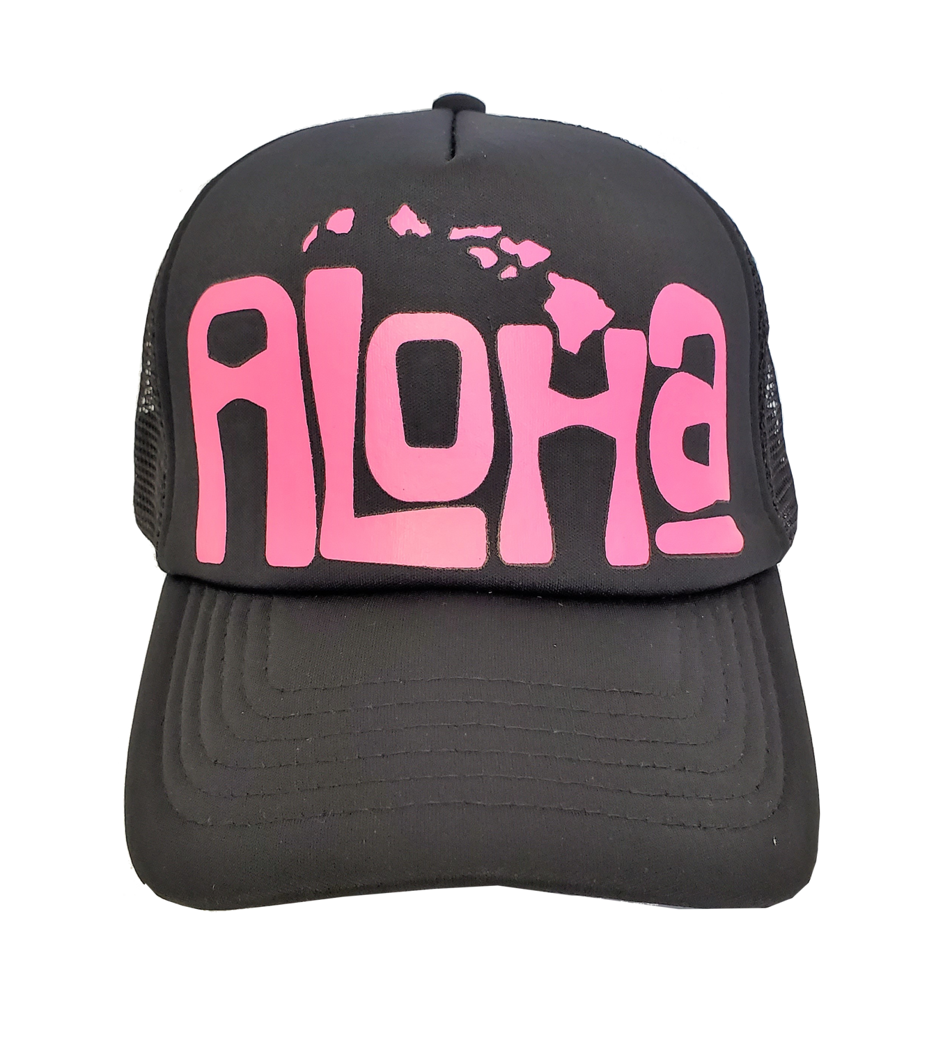 Hawaiian Headwear Aloha Hawaiian Islands Foam Trucker Hat - Pink