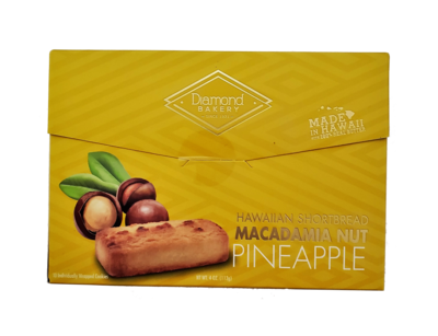 Diamond Bakery Hawaiian Shortbread Macadamia Nut Cookie 4 oz. - Pineapple