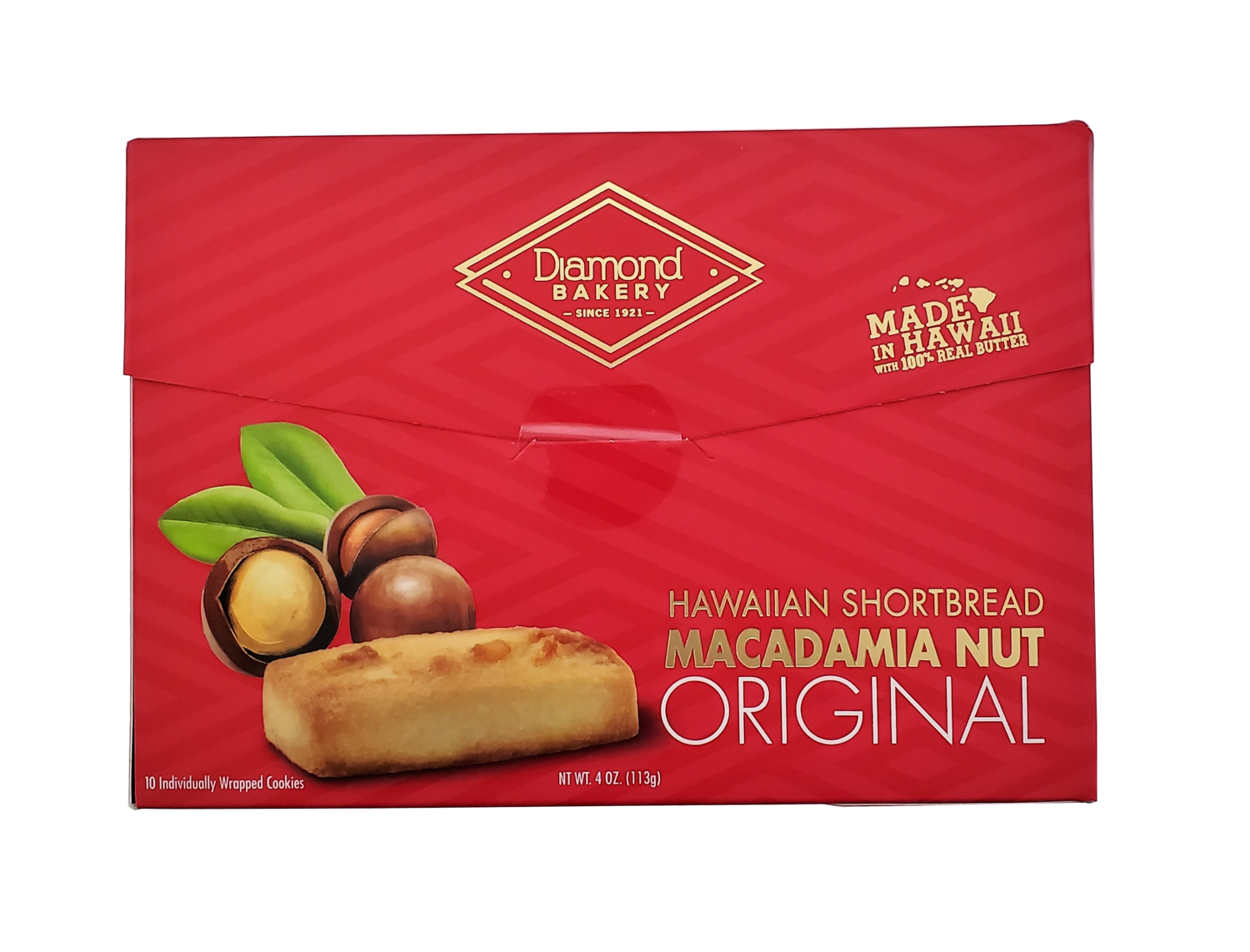 Diamond Bakery Hawaiian Shortbread Macadamia Nut Cookie 4 oz. Original